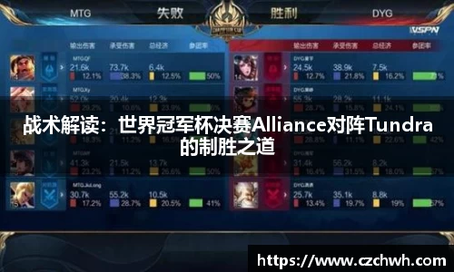 战术解读：世界冠军杯决赛Alliance对阵Tundra的制胜之道